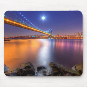 Mousepad Crepúsculo, George Washington BridgePalisades, NJ