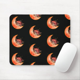 Mousepad Crescent Moon Mushroom Cottagecore Fungi Mycologia