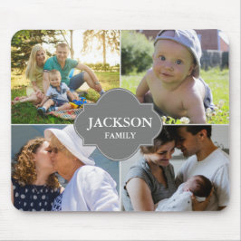 Mousepad Crescente familiar personalizada de colagem de fot