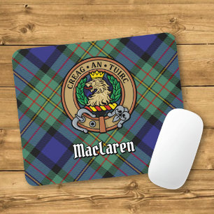 Mousepad Crestão do Clã MacLaren sobre Tartan