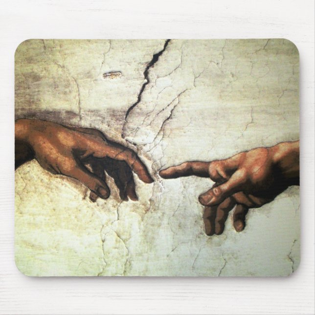 Mousepad Criação de Adam - mãos Michelangelo 1475 - 1564 (Frente)