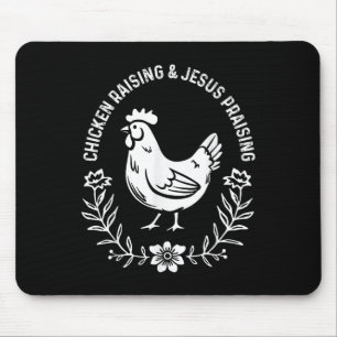 Mousepad Criação De Galinhas E Jesus Cristo Louvando Vintag