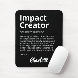 Mousepad Criador de Impacto Definição Inspiradora Preta