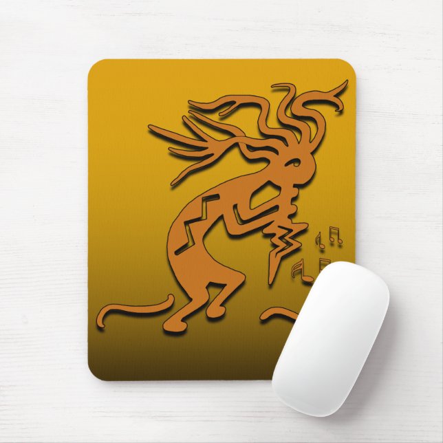 Mousepad Criador e Notas de Felizes Musicais Kokopelli (Com mouse)