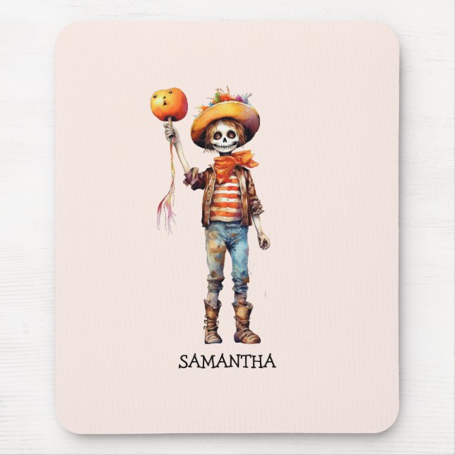 Mousepad Criança Adorável Zombie - Halloween Bonito (3) (Frente)
