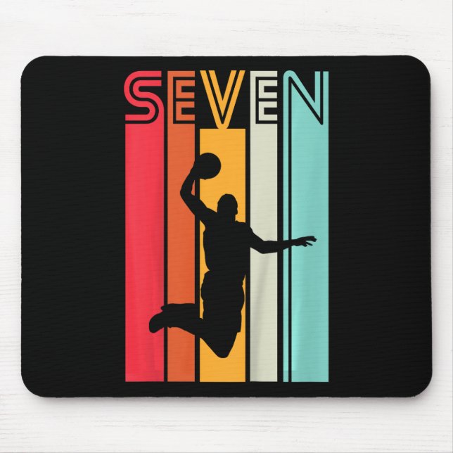 Mousepad Crianças 7 de Aniversário Presente no Lover de Bas (Frente)