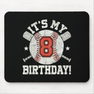 Mousepad Crianças 8ª Festa de aniversário de Baseball Boys