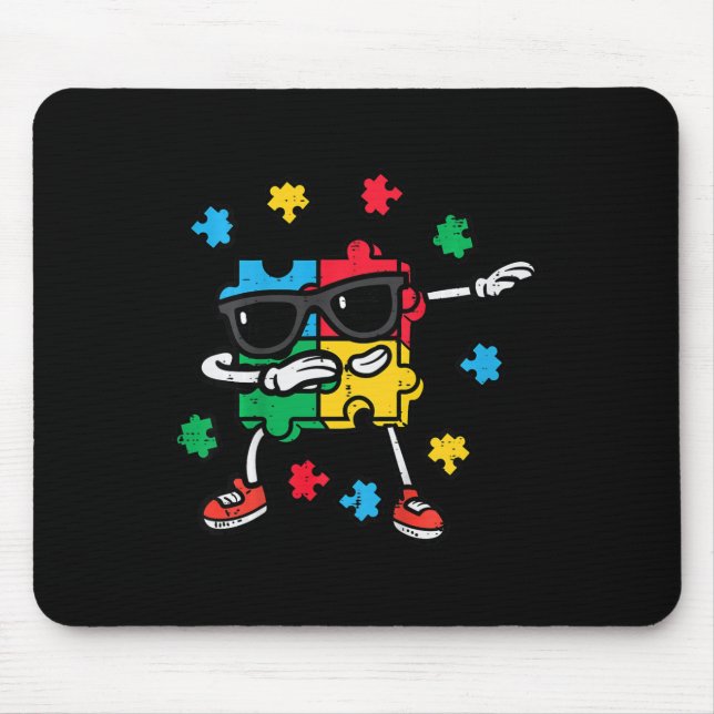 Mousepad Crianças Autismo Quebra-cabeça Dab Autista Todd (Frente)