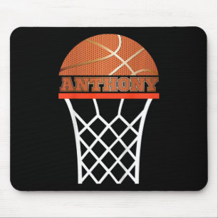Mousepad Crianças Basquete Anthony Nome Personalizado Prese