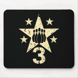 Mousepad Crianças Boliche de 3 anos Aniversário de 3 anos a