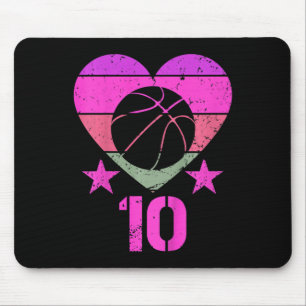 Mousepad Crianças Bysketbyll Aniversário 10 Anos Menina Ten