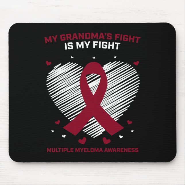 Mousepad Crianças Cancer Sanguíneo Apoio Vovó Múltiplo Miel (Frente)