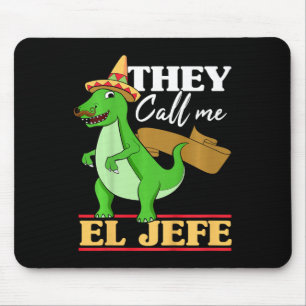 Mousepad Crianças Chamam-Me El Jefe Cinco De Mayo Dinosauri