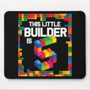 Mousepad Crianças com 5 anos de idade Blocos de prédio Aniv