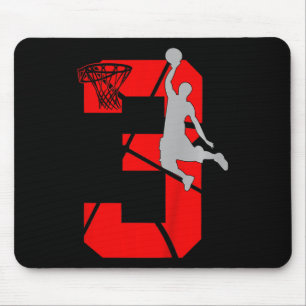 Mousepad Crianças de 3 anos de idade 3º de Basquete Festa d