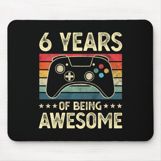 Mousepad Crianças de 6 anos 6 de jogos de vídeo espetacular (Frente)