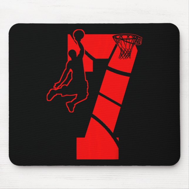 Mousepad Crianças de 7 anos 7 Bysketbyll Birthday (Frente)