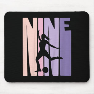 Mousepad Crianças de 9 anos garotas de futebol dão 9° passa