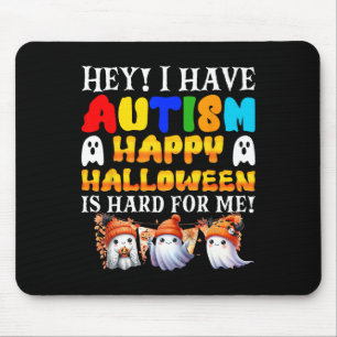 Mousepad Crianças de Halloween Têm Autismo Feliz Halloween 