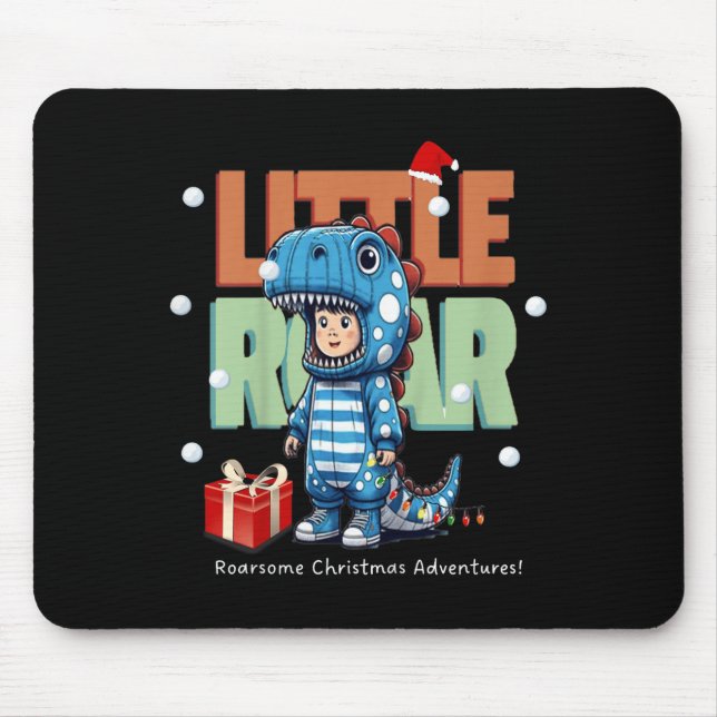 Mousepad Crianças de Natal Rajam Dinossauros Crianças Menin (Frente)
