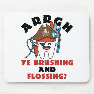 Mousepad Crianças Dentista Pirata Tema Com Discussão