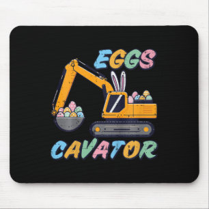 Mousepad Crianças Escavadoras Páscoas Ovos Cavador Construç