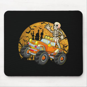 Mousepad Crianças Esqueletrizando Caminhão Monstro Hallowee