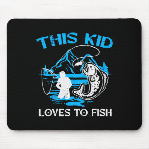 Mousepad Crianças Esta Criança Adora Pescar Crianças Menino