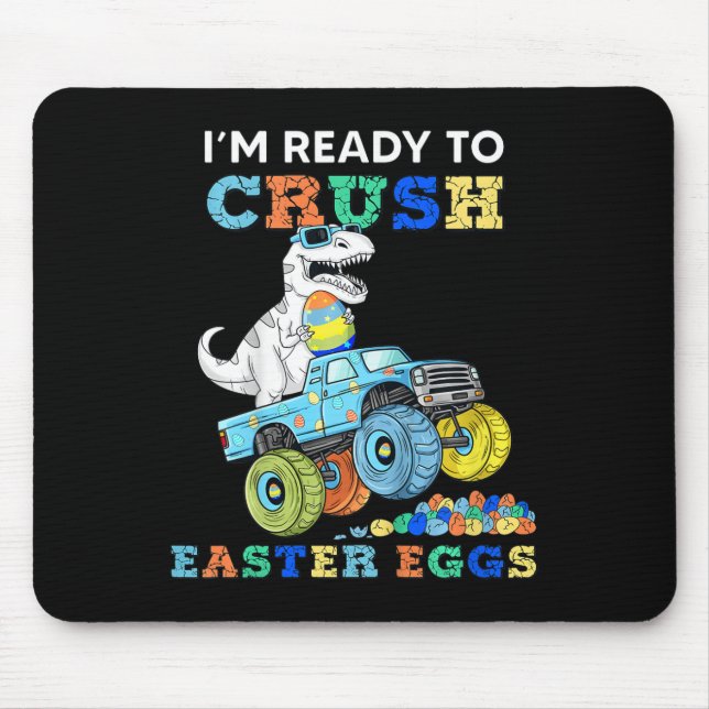 Mousepad Crianças Estou Pronta Para Esmagar Ovos De Páscoa  (Frente)