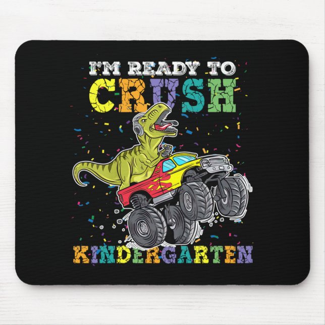 Mousepad Crianças, estou pronto para esmagar o monstro do j (Frente)