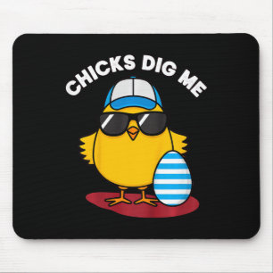 Mousepad Crianças Feliz Páscoa Meninos Toddler Frangos Me D