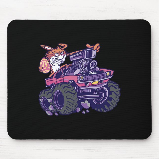 Mousepad Crianças Felz pascoa Monstro Monstros Alojam Crian (Frente)