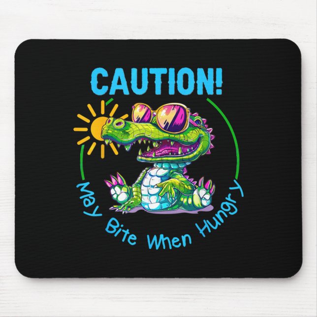 Mousepad Crianças Jacaré Crocodilo Flórida Férias Verão (Frente)