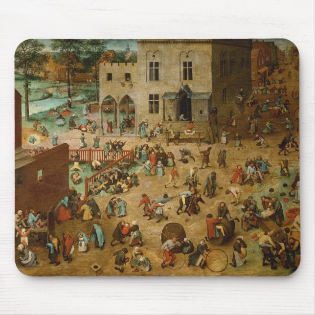 Mousepad Crianças Jogando Jogos (Pieter Bruegel, o Velho) (Frente)