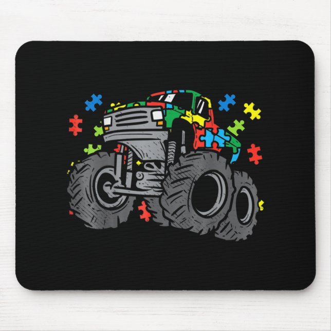 Mousepad Crianças Monstro Quebra-cabeça Crianças Cuecas Aut (Frente)