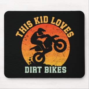 Mousepad Crianças Moto de Terra Engraçada