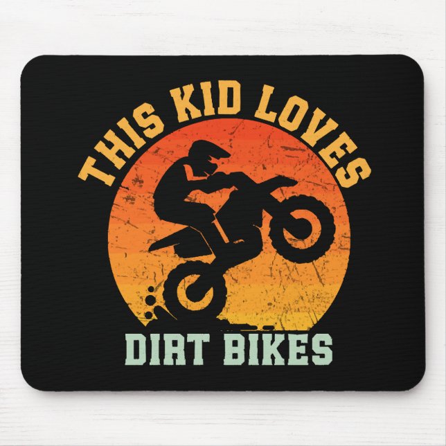 Mousepad Crianças Moto de Terra Engraçada (Frente)