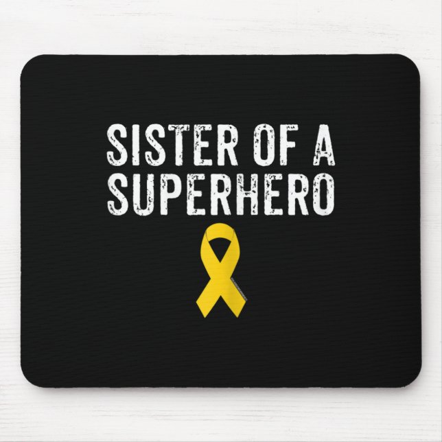 Mousepad Crianças Pediátricas Cancer Sensibilização Irmã de (Frente)