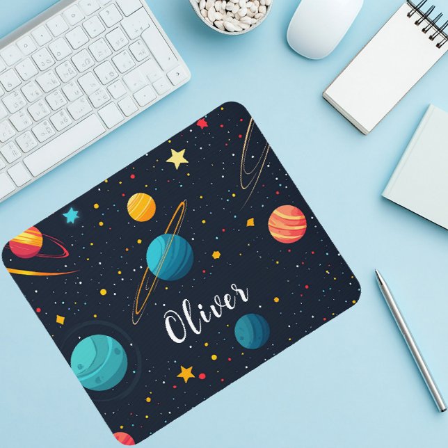 Mousepad Crianças Planetas Exteriores Matos De Mouse Cute (Criador carregado)