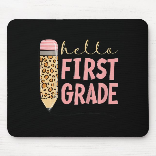 Mousepad Crianças Primeiro Dia De Meninas De Escola De Volt (Frente)