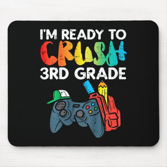 Mousepad Crianças prontas para esmagar o 3º ano 3º jogo de  (Frente)