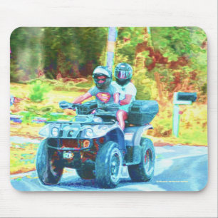 Mousepad Crianças que viajam em veículos todo-o-terreno ATV