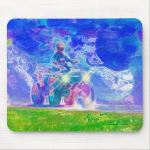 Mousepad Crianças que viajam em veículos todo-o-terreno ATV