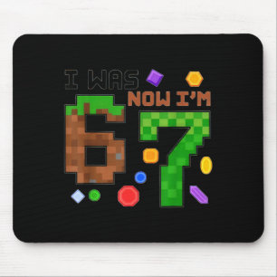 Mousepad Crianças tinham 6 7 Menino 6 7 Aniversário Pixel F