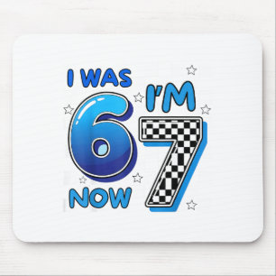 Mousepad Crianças xadrez azul eu tinha 6 agora tenho 7 dive