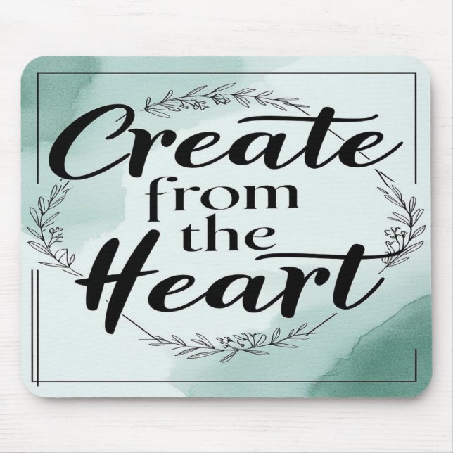Mousepad Criar a partir do coração opção 2 (Frente)