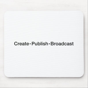 Mousepad "CRIAR  •  PUBLIQUE  •  A TRANSMISSÃO", texto