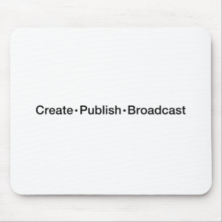 Mousepad "CRIAR  •  PUBLIQUE  •  A TRANSMISSÃO", texto,