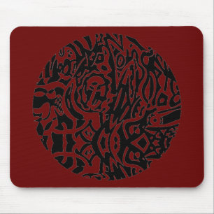 Mousepad "Criatura de aves" Abstrato B&W