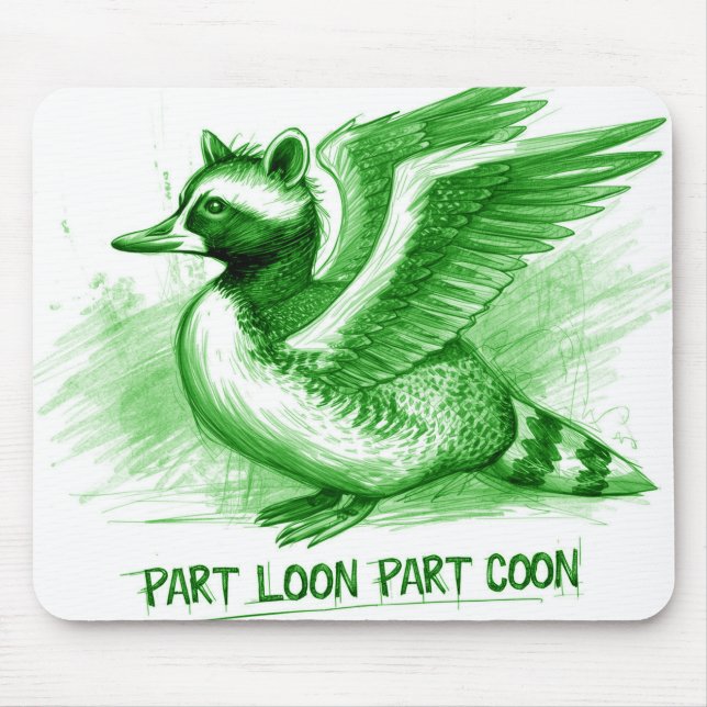Mousepad Criatura Híbrida Parte Loon Parte Coon (Frente)